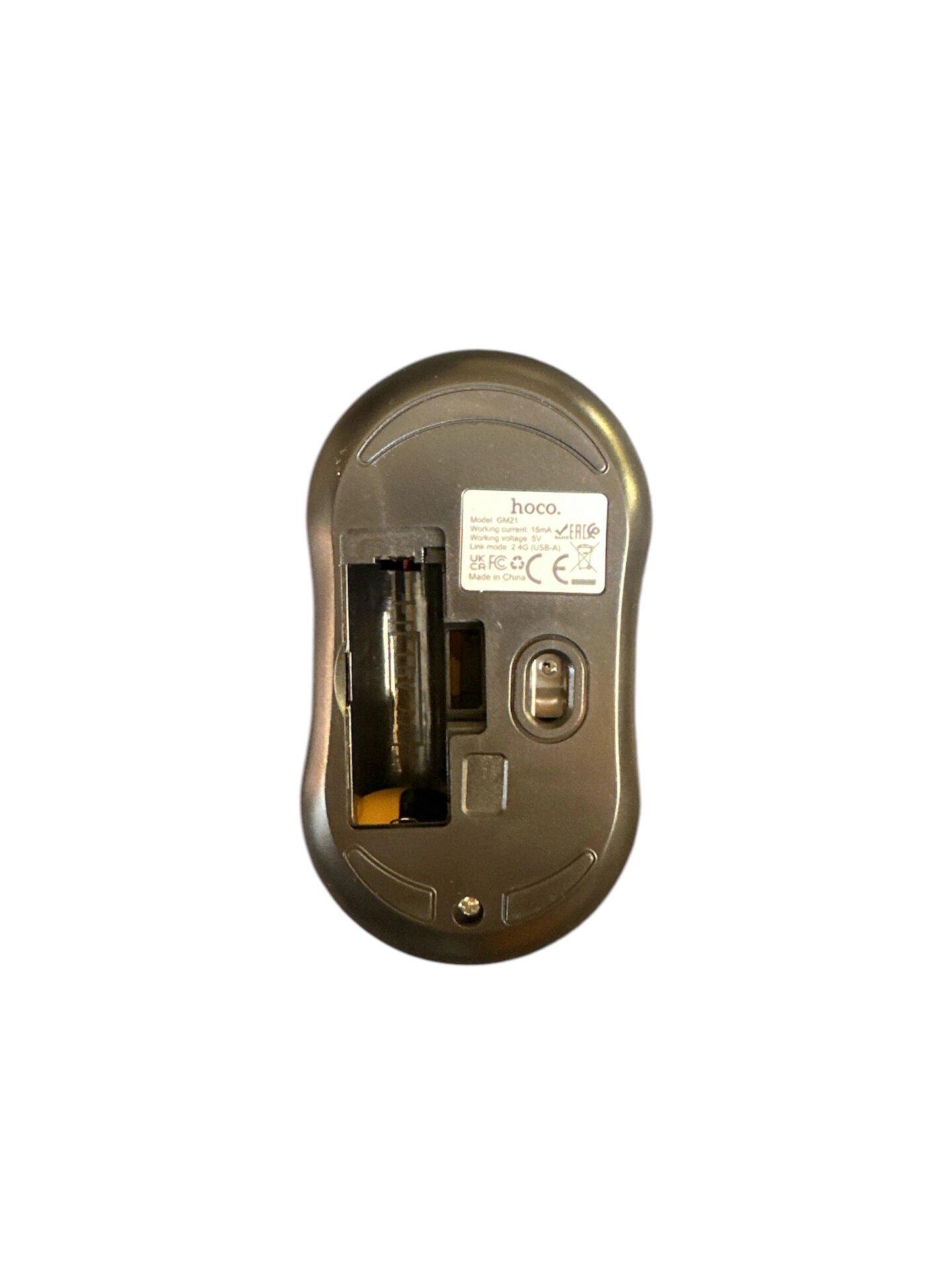 Мышка беспроводная Hoco GM21 Platinum 2.4G Черно-желтый (26417180) - фото 3 Мышка беспроводная Hoco GM21 Platinum 2.4G Черно-желтый (26417180) - фото 3