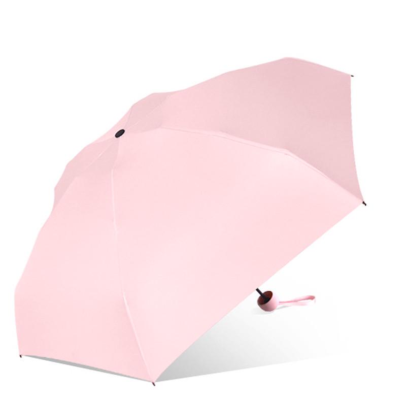 Мини-зонт женский Lesko QY1930 карманный Light Pink - фото 4