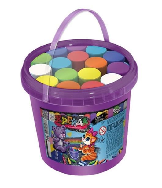 Мел для рисования на асфальте 16 шт. Мел для рисования на асфальте 16 шт.