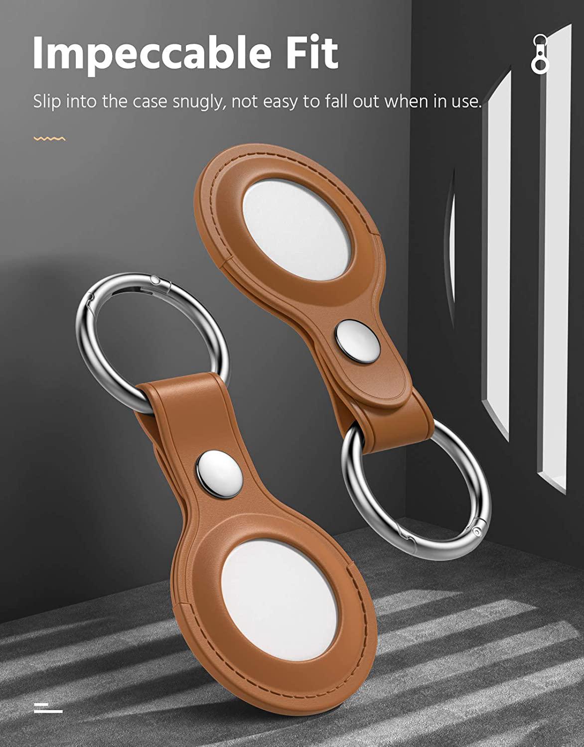Чехол-брелок для AirTag MOKO Ring кожаный Brown (MKBRLETH) - фото 3 Чехол-брелок для AirTag MOKO Ring кожаный Brown (MKBRLETH) - фото 3