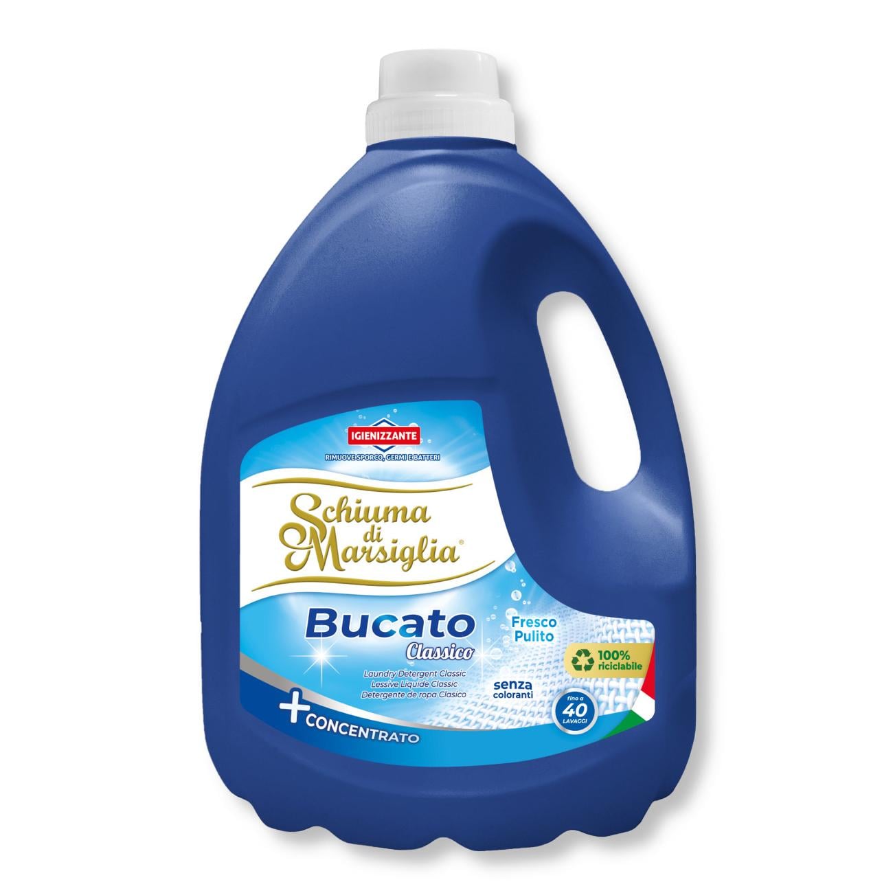 Гель для стирки Schiuma di Marsiglia 40 стирок 3 л Классический