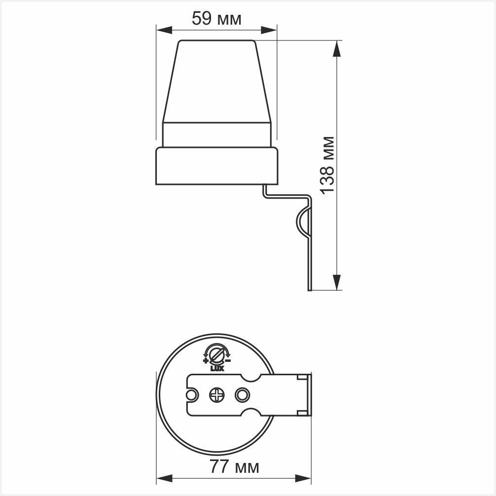 Датчик освещенности фотометрический Videx VL-SN02 10A Белый (25887) - фото 4