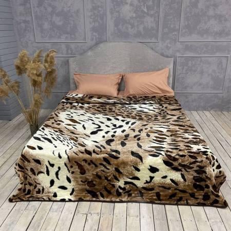 Покрывало плюшевое велюровое евро 200х240 см Тигровый (П4К-al-cap-pled-0011)