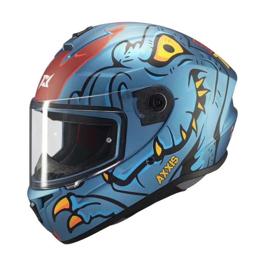 Мотошлем Axxis DRAKEN S Dinotoon C7 M Matt Blue (47554)