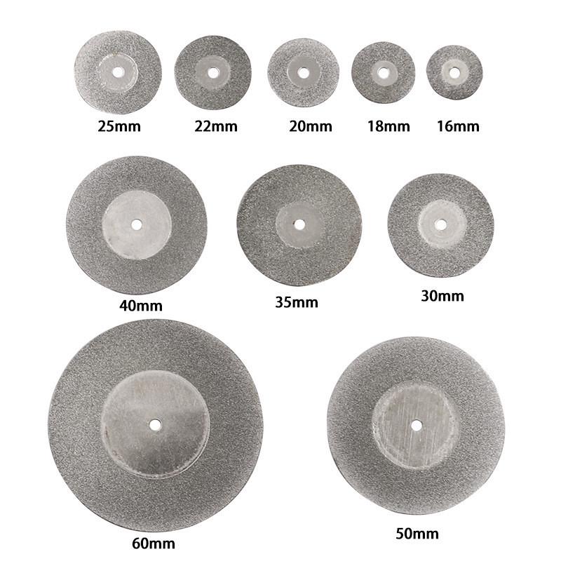 Диски алмазні Ø 16-60 мм для гравера/дриля 10 шт. та 2 тримачі (137507) - фото 4