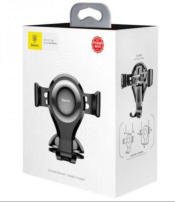 Автотримач для телефону BASEUS Osculum Type Gravity Black (Т-122) - фото 8