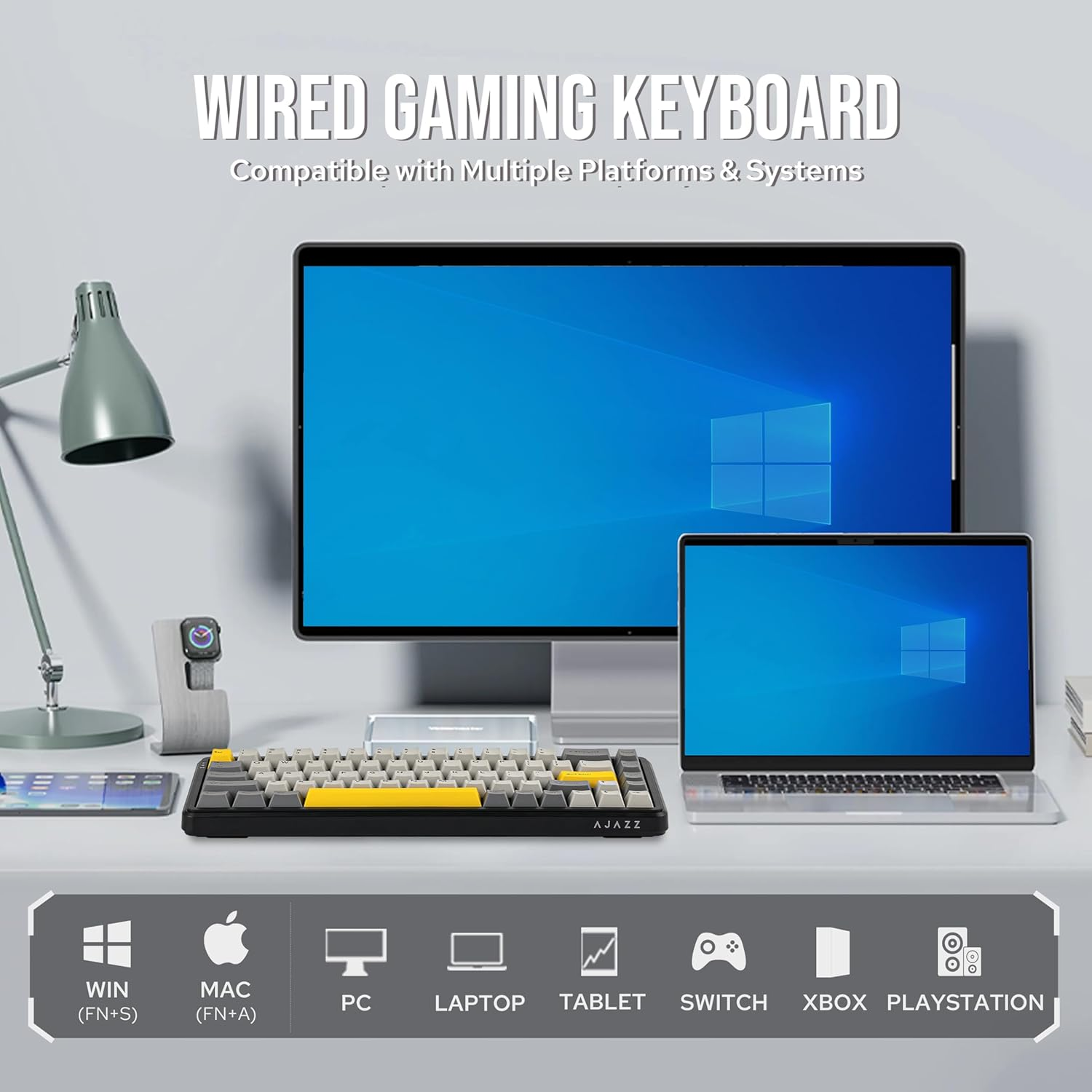 Клавиатура проводная AJAZZ AK680 MAX Flagship Edition Magnetic Switch Grey (2000169) - фото 5 Клавиатура проводная AJAZZ AK680 MAX Flagship Edition Magnetic Switch Grey (2000169) - фото 5