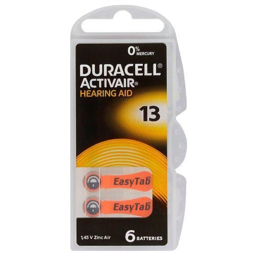 Батарейки для слуховых аппаратов Duracell Hearing Aid 13 6 шт.