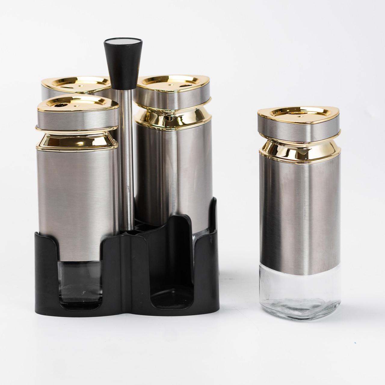Набір ємностей для спецій на підставці 4шт. по 120 мл - фото 5