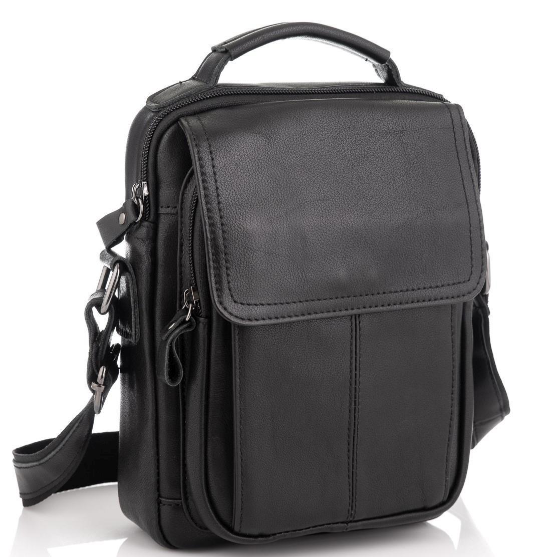 Сумка мужская кожаная Tiding Bag N2-8017A с ручкой Черный (2656558964)
