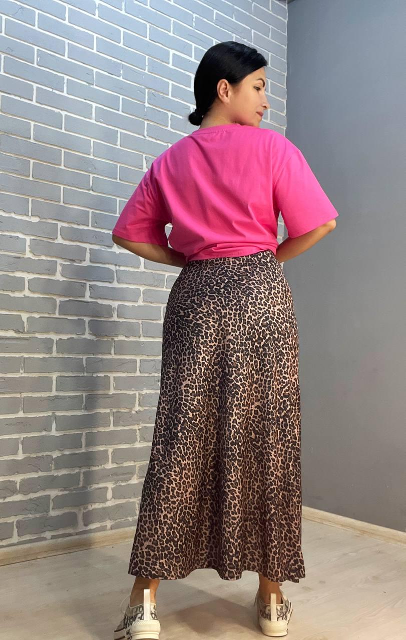 Юбка женская Katrin Family 5517 шелковая пояс резинка длинная L Коричневый (2290) - фото 2