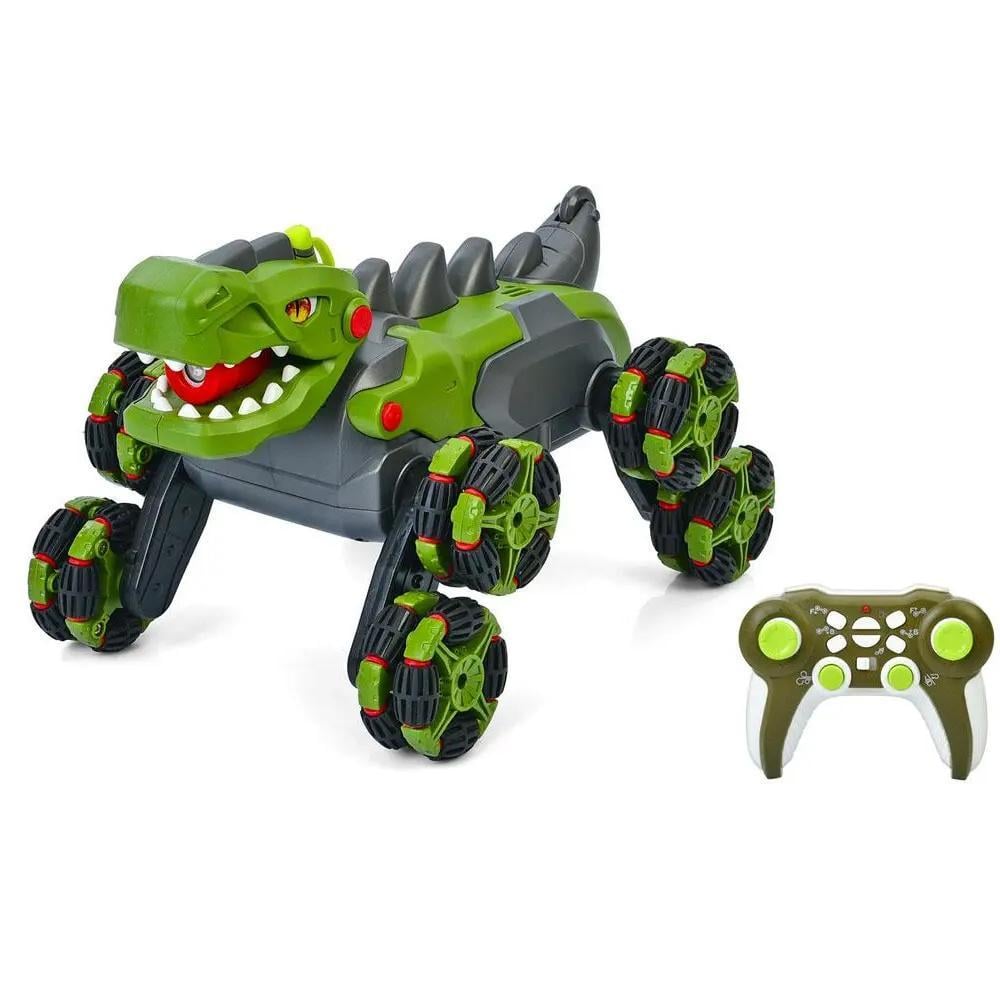 Игрушка интерактивная детская Dino Pioneer 2209 Робот динозавр на радиоуправлении трюковой (2834249137)