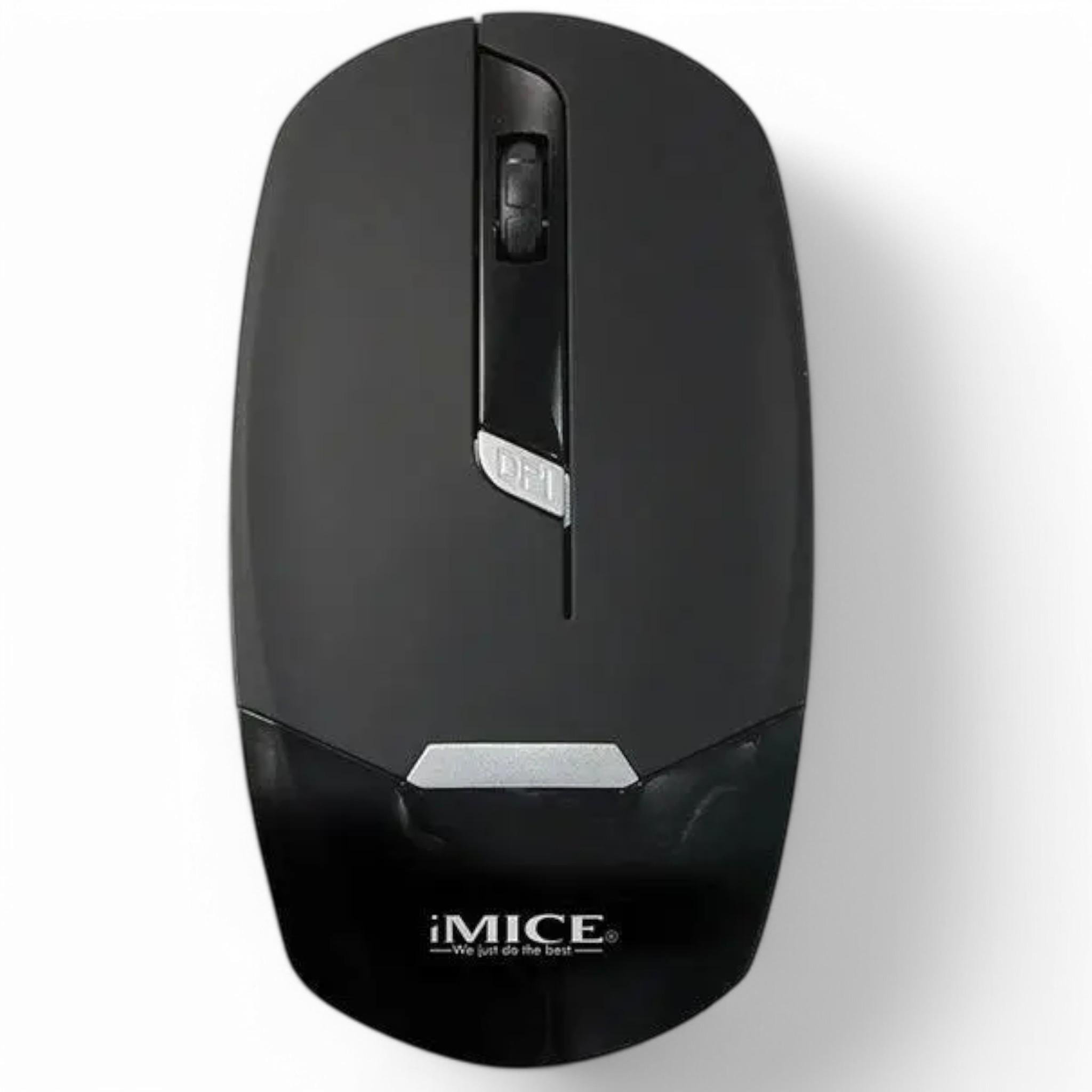 Мышь компьютерная iMice E-2330 беспроводная бесшумная 1600 DPI Black (В_E2330Black)