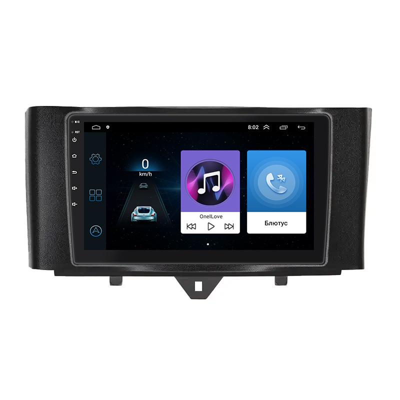 Автомагнитола штатная Lesko для Smart Fortwo 452 2011-2017 9" 1/16 Gb Wi-Fi GPS Base