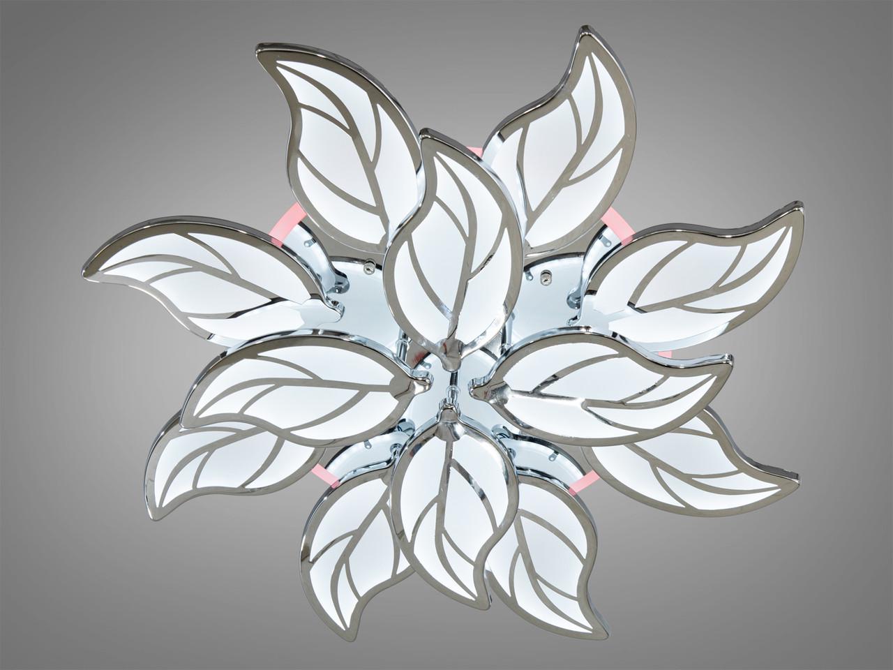 Люстра LED для гостиной с пультом и подсветкой 8028-8+4HR-LS 180W Хром (1776291318) - фото 1 Люстра LED для гостиной с пультом и подсветкой 8028-8+4HR-LS 180W Хром (1776291318) - фото 1