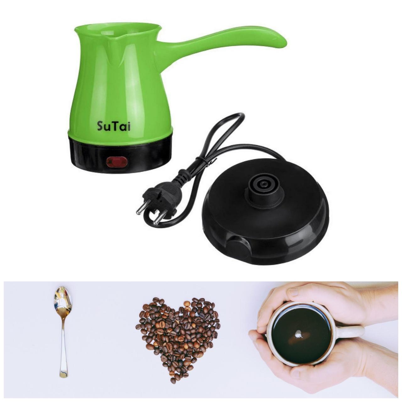 Кавоварка електрична SuTai 168 600 Вт 0,5 л Зелений (2770) - фото 2 Кавоварка електрична SuTai 168 600 Вт 0,5 л Зелений (2770) - фото 2