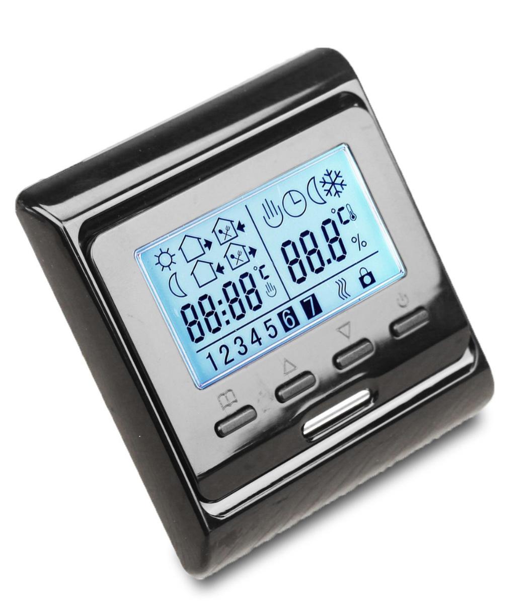 Терморегулятор программированный Е 51 для теплого пола с датчиком температуры пола Black (875547) - фото 2