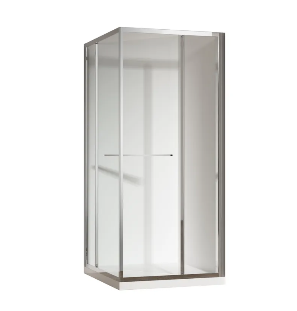 Душевая кабина без поддона KOER SR SC09-90x90x200-L-TR-01 прозрачное стекло Easy Clean 6 мм Хром (KR5683)