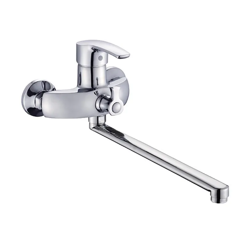 Смеситель для ванной Zerix Z2208B из силумина Стальной (ZX0219)