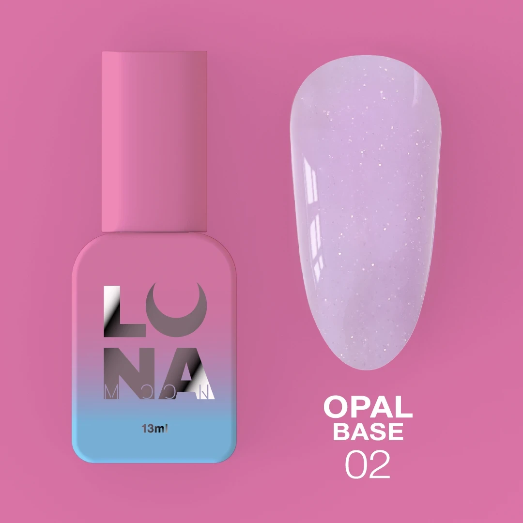 База для покрытия и выравнивания ногтей LunaMoon Opal Base №02 13 мл