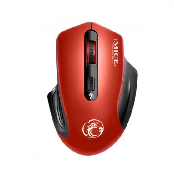 Мышка беспроводная тихая iMice G-1800 Silent 2000dpi 2xAAA Red (424467)