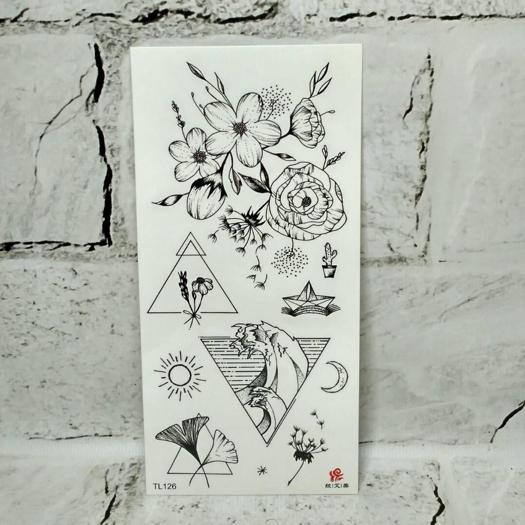 Тату временные Микс лист 9x19 см (TL-126)