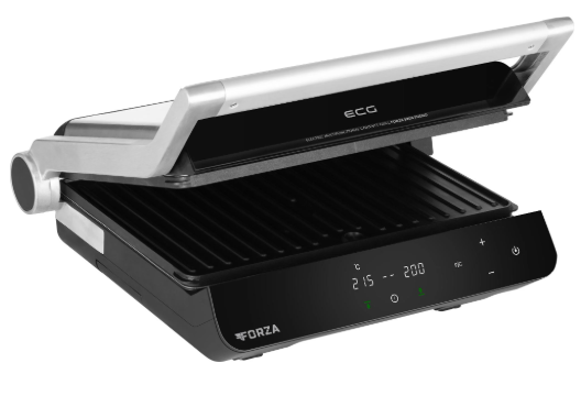 Гриль електричний ECG FORZA 5200 Fuego з антипригарним покриттям (ECG FORZA 5200)