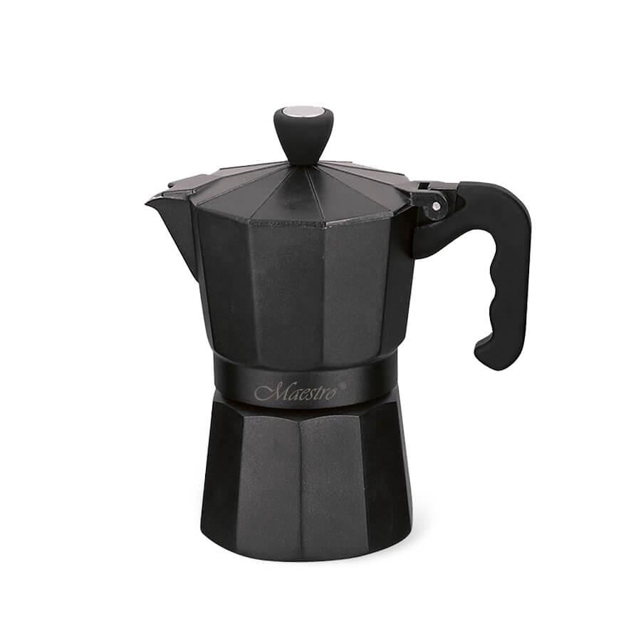 Гейзерна кавоварка Maestro Espresso Moka MR-1666-3 3 чашки Black - фото 1