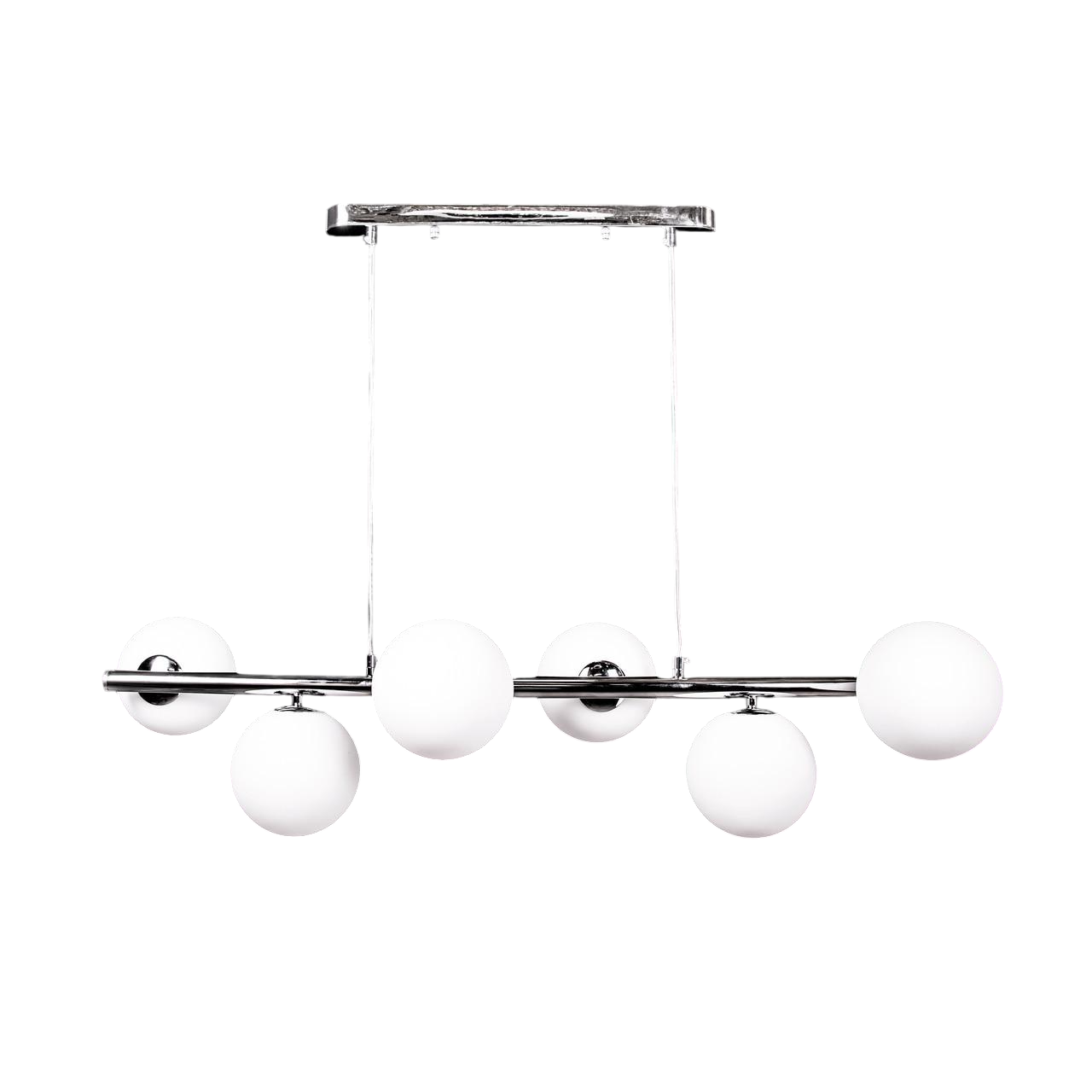 Люстра на 6 плафонов Прометей Лофт Хром