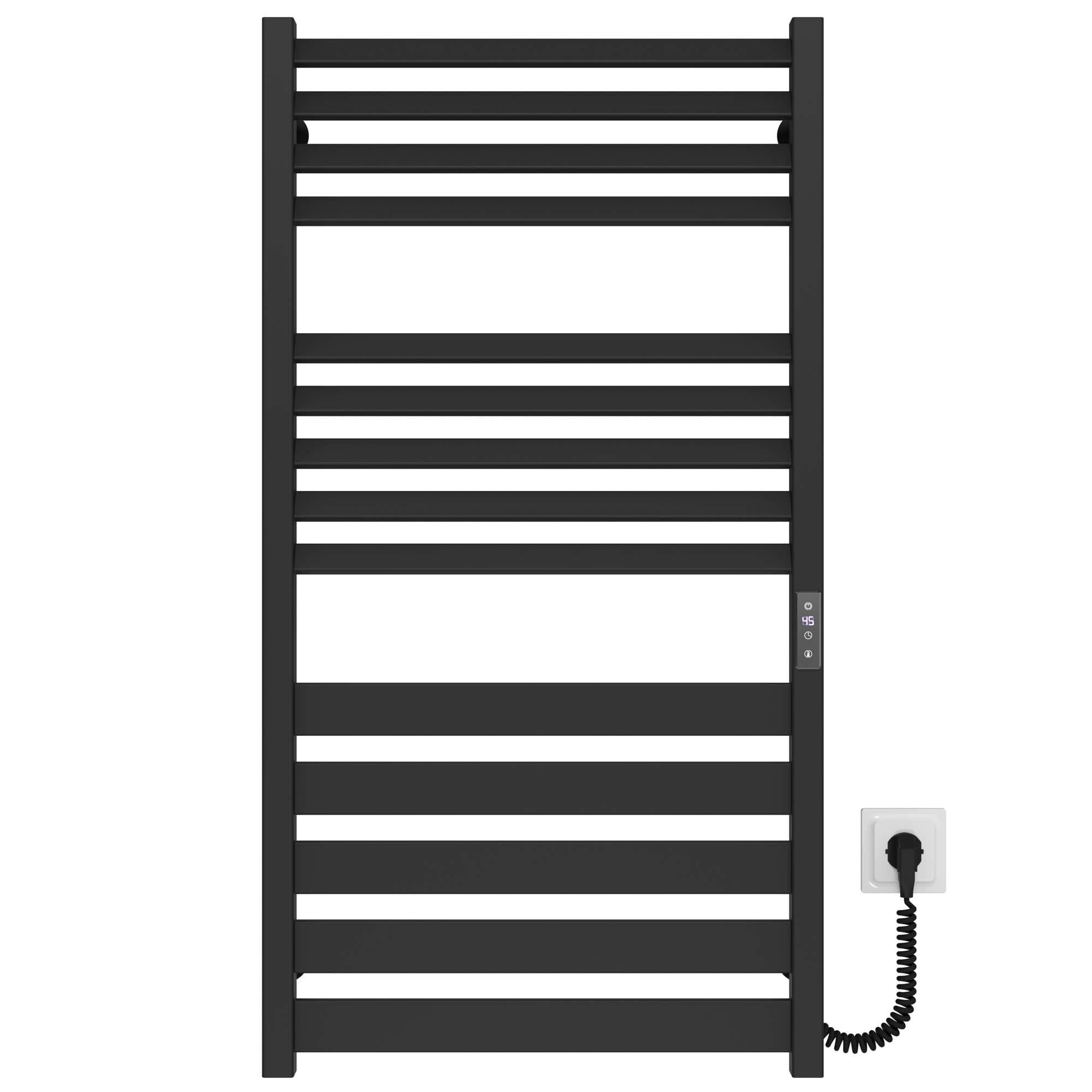 Полотенцесушитель электрический Deffi Diamant П14 JD04 правое подключение нержавеющая сталь 500х1000 мм Черный (A.DT.100.50.14.EBR2)