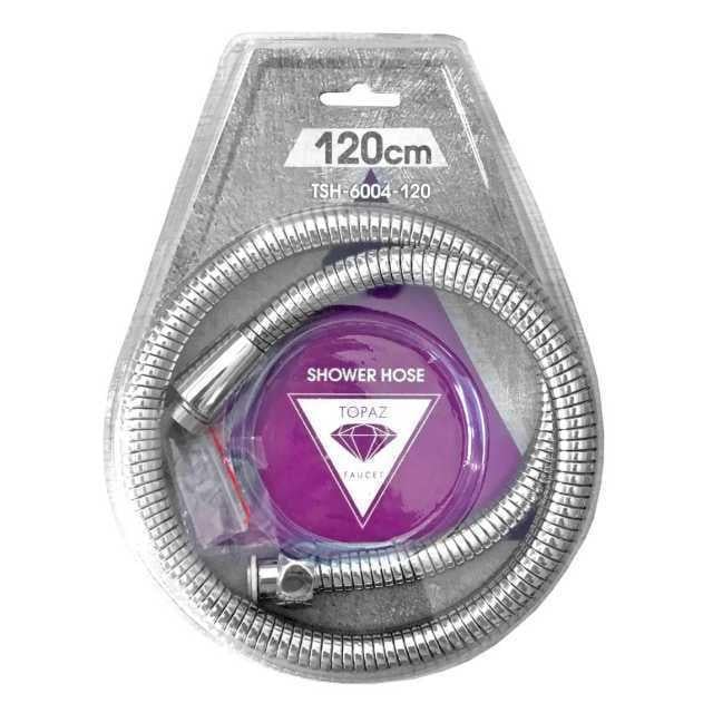Шланг для душа в металлической оплетке TOPAZ TSH-6004 000014260 1200 мм Хром (110431)