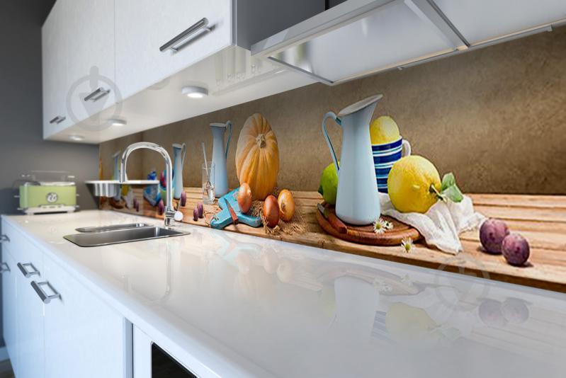 Скинали на кухню Zatarga «Голубой Кувшин» 600х2500 мм виниловая 3Д наклейка кухонный фартук самоклеящаяся Z180465 Скинали на кухню Zatarga «Голубой Кувшин» 600х2500 мм виниловая 3Д наклейка кухонный фартук самоклеящаяся Z180465