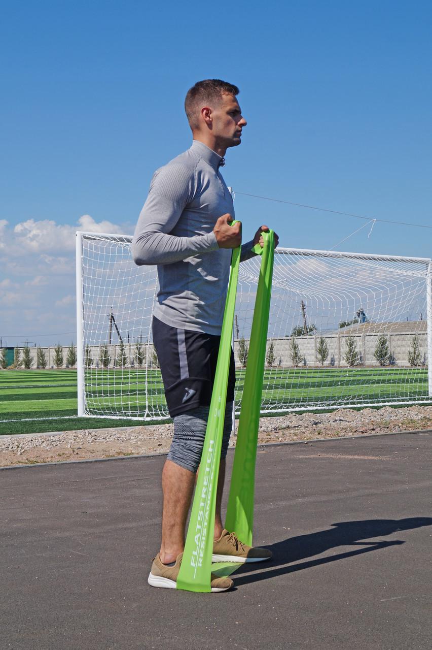 Лента-эспандер для фитнеса и реабилитации PowerPlay 4112 MediBand Medium 9 кг 0,5 мм Зеленый (A-011808) - фото 7 Лента-эспандер для фитнеса и реабилитации PowerPlay 4112 MediBand Medium 9 кг 0,5 мм Зеленый (A-011808) - фото 7