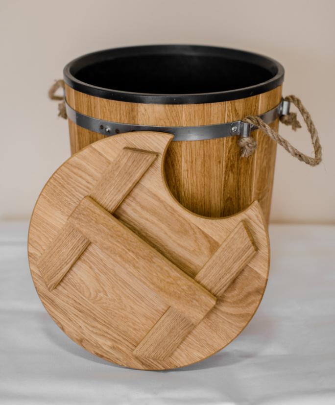 Запарник дубовый с пластиковой вставкой 17 л