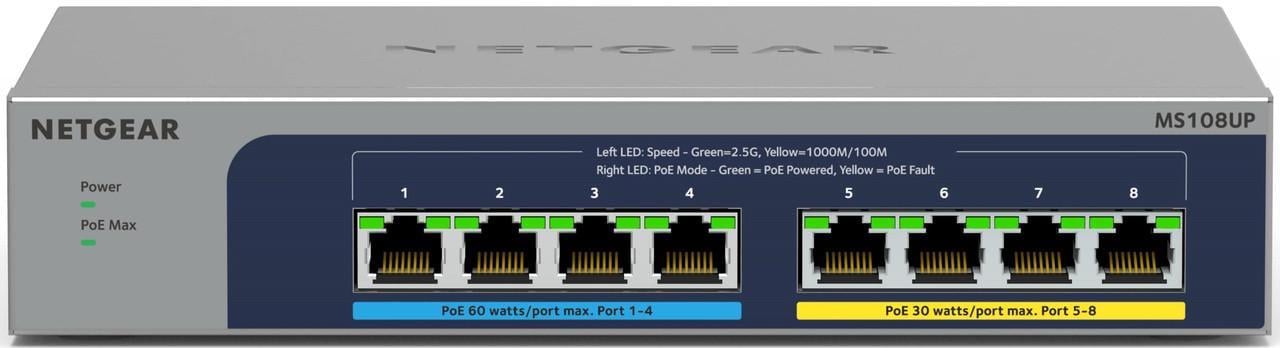Комутатор некерований Netgear MS108UP (MS108UP-100EUS)