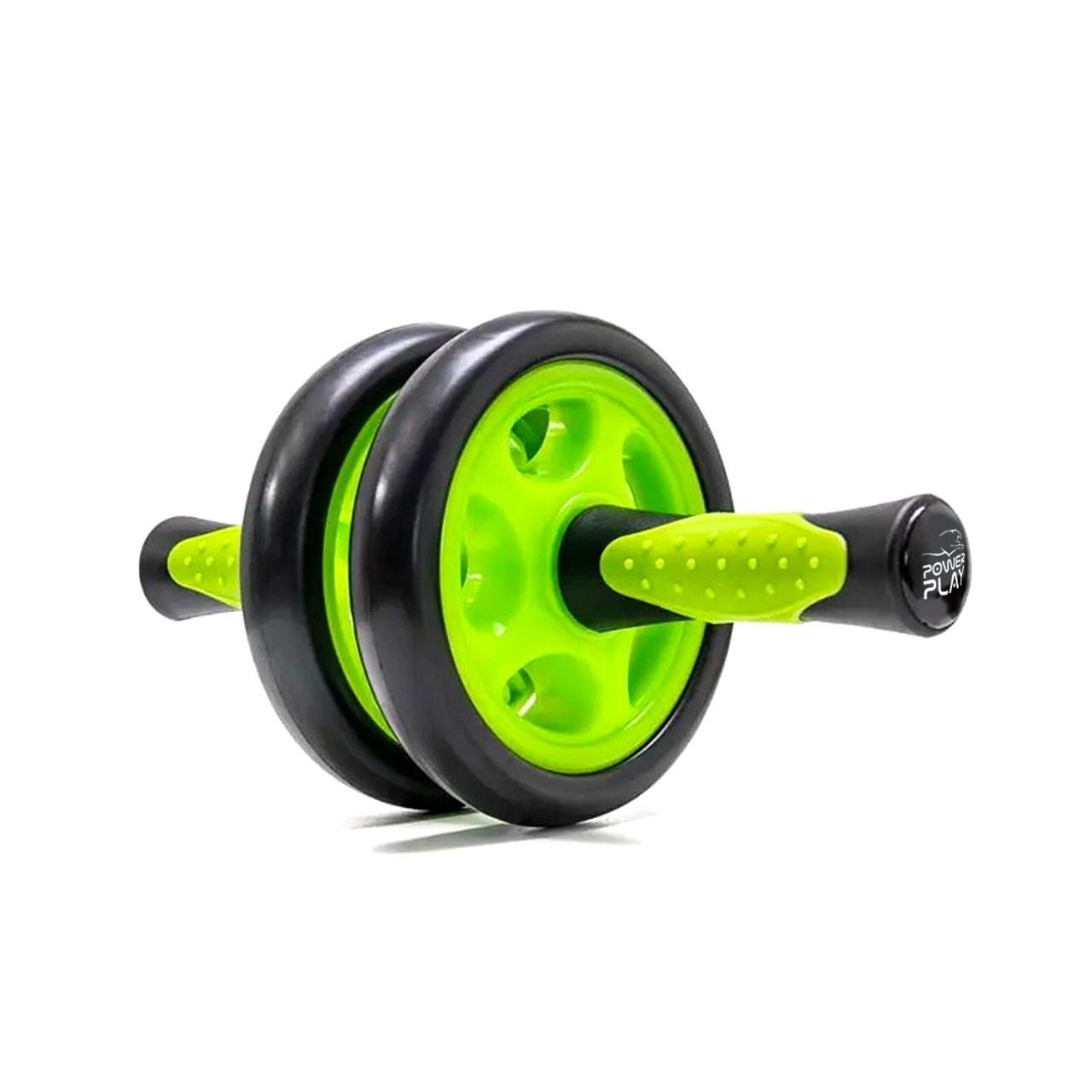 Колесо для пресса двойное PowerPlay 4327 Dual-Core Ab Wheel Черно-зеленый (PP_4327_Black/Green) - фото 2