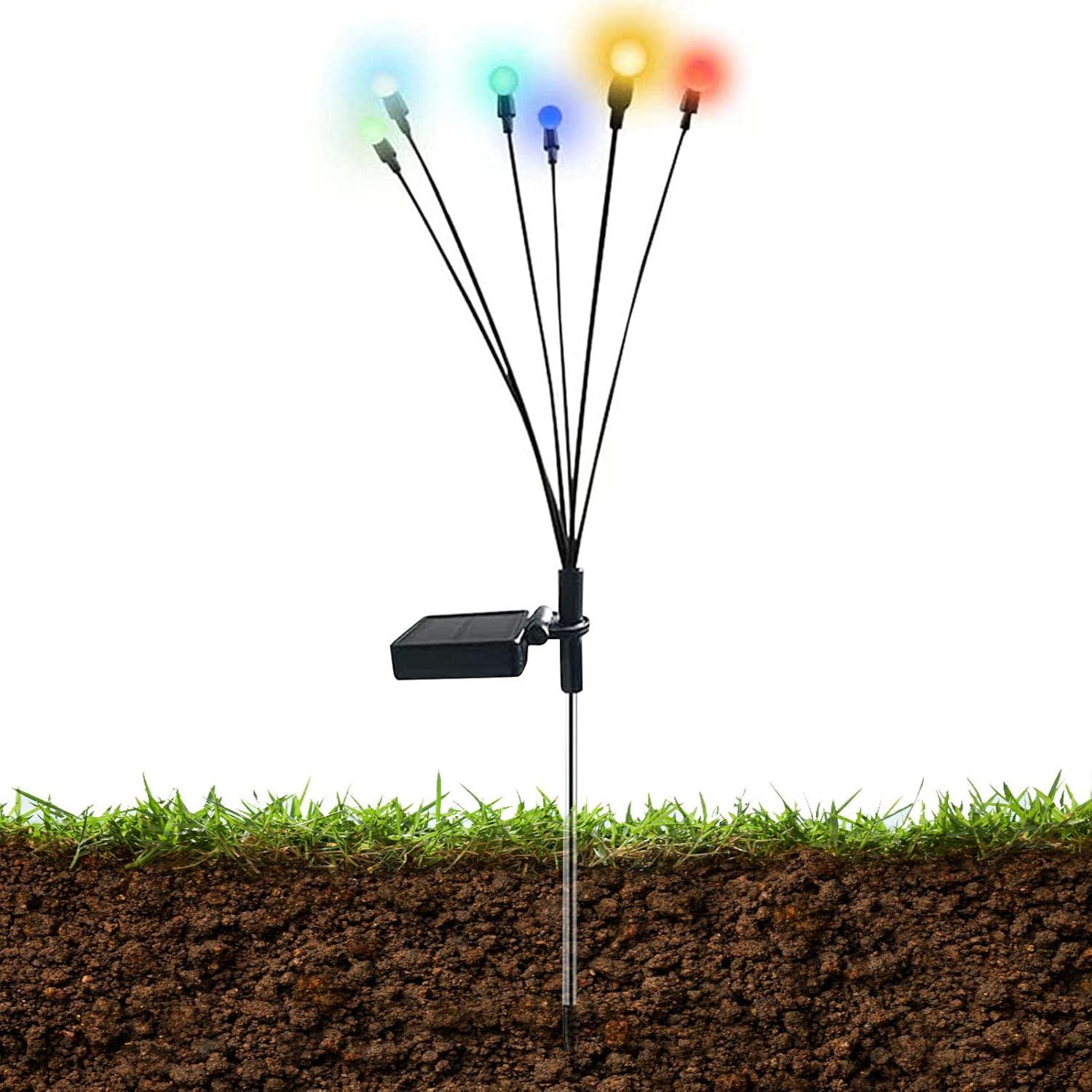 Фонарь на солнечной батарее садовый Светлячки 6 LED в грунт 70 см RGB (EX-sv6led-m) - фото 10 Фонарь на солнечной батарее садовый Светлячки 6 LED в грунт 70 см RGB (EX-sv6led-m) - фото 10