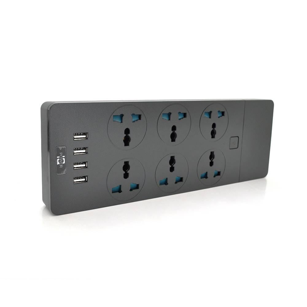 Фільтр мережевий ТВ-Т12 6 розеток/4 USB 3000W перетин 3х0,75 мм 2 м Box Black (34838) Фільтр мережевий ТВ-Т12 6 розеток/4 USB 3000W перетин 3х0,75 мм 2 м Box Black (34838)