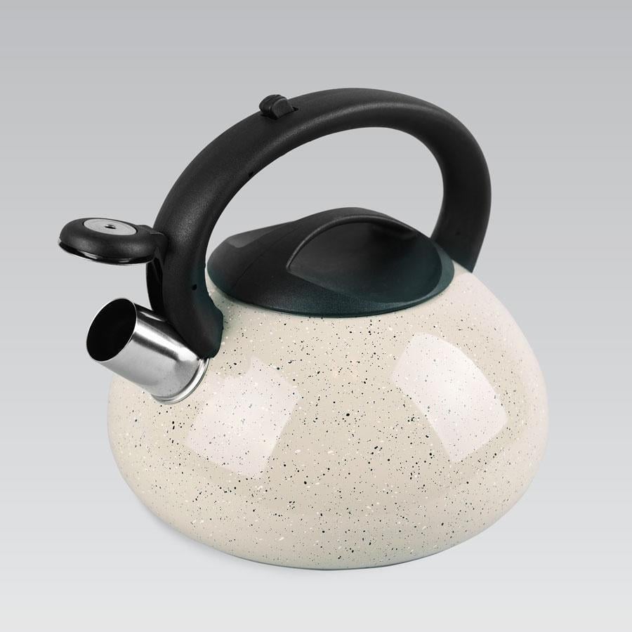 Чайник с свистком и нейлоновой ручкой 3 л Белый (MR-1316-б) - фото 1 Чайник с свистком и нейлоновой ручкой 3 л Белый (MR-1316-б) - фото 1