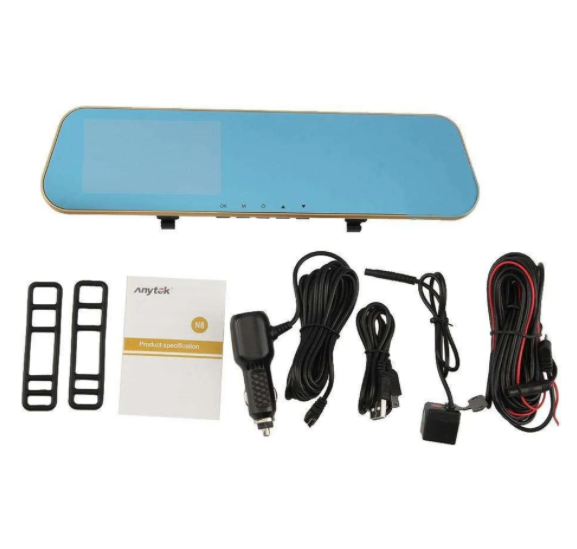 Автомобильное зеркало Anytek N8 4.3 DVR заднего вида с двойным объективом ночного видения (758574) - фото 2 Автомобильное зеркало Anytek N8 4.3 DVR заднего вида с двойным объективом ночного видения (758574) - фото 2