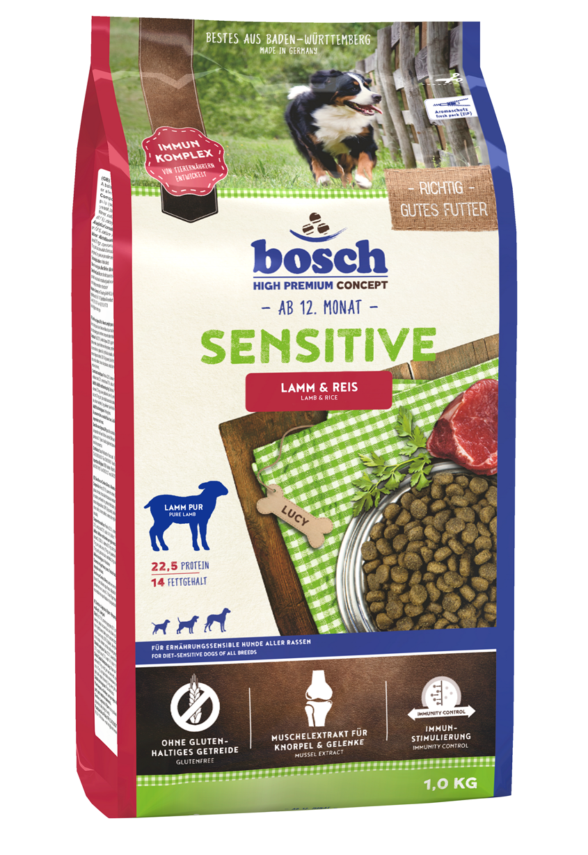 Сухой корм для собак Bosch Sensitive с мясом ягненка и рисом 1 кг