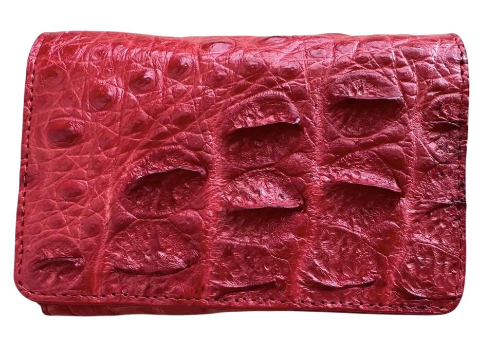 Кошелек женский из кожи крокодила Ekzotic Leather Красный (cw127)