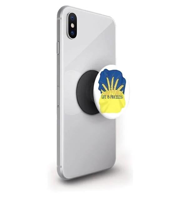 Попсокет для телефону PopSockets Патріотичний арт Чорний (pop380)