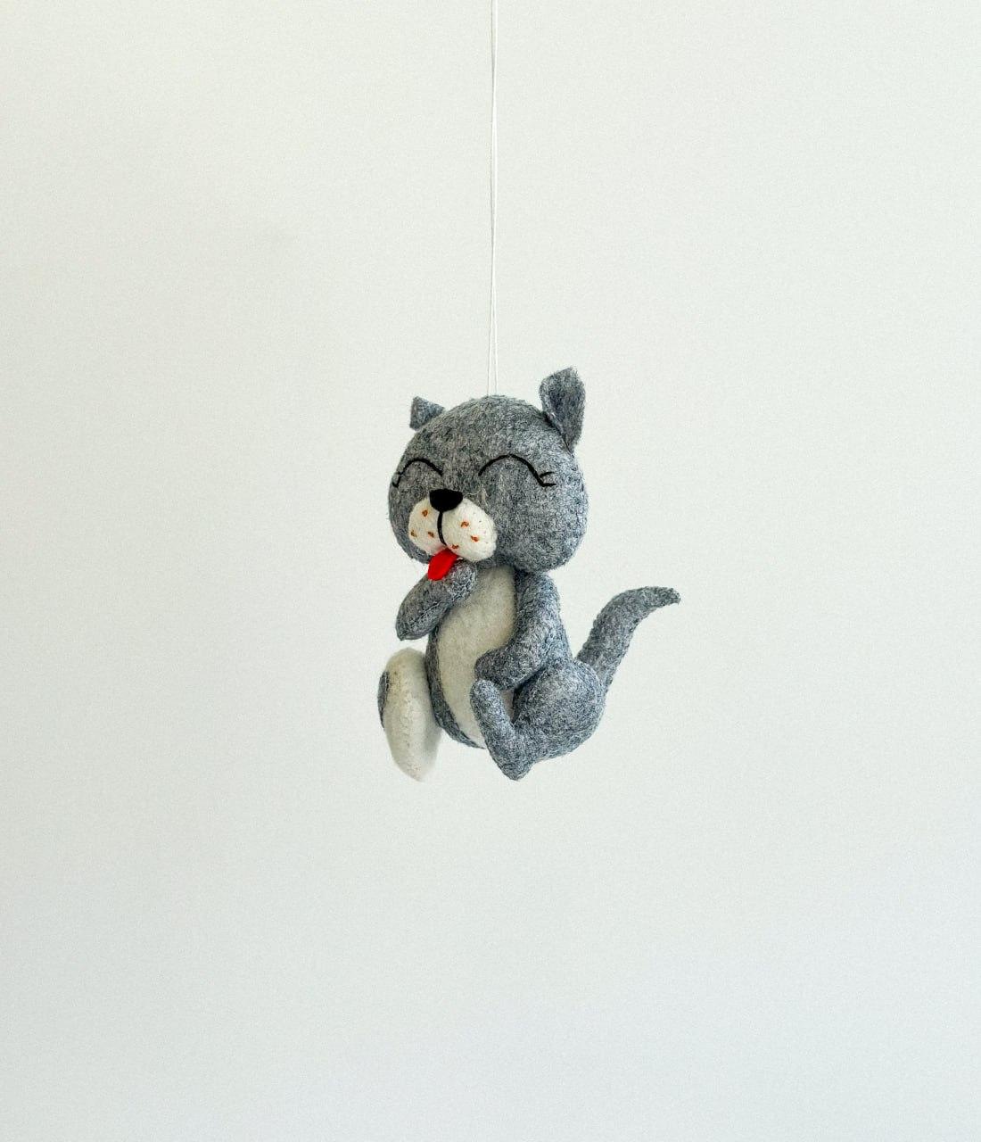 Мягкая игрушка фетровая Серый кот ручная работа (29472382) - фото 6 Мягкая игрушка фетровая Серый кот ручная работа (29472382) - фото 6