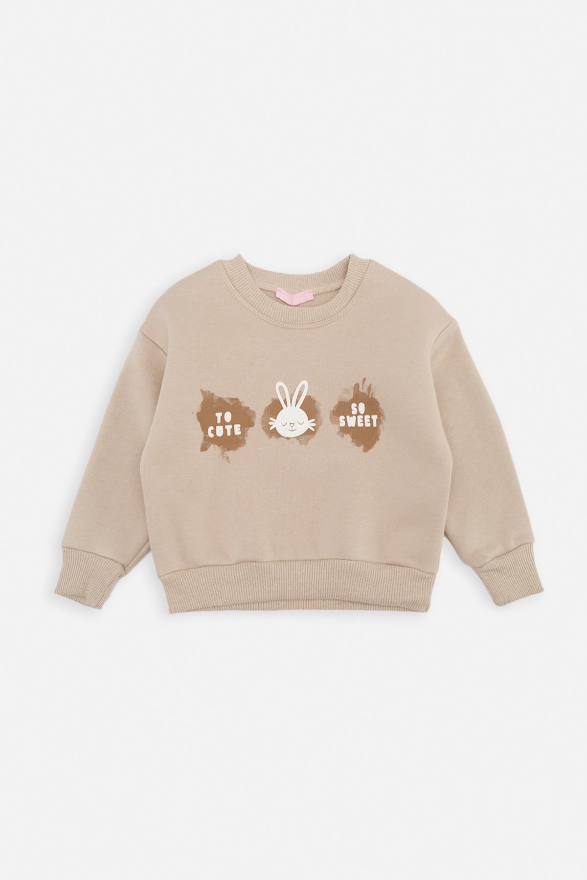 Свитшот для девочки 86 см Бежевый (SKT001024597)