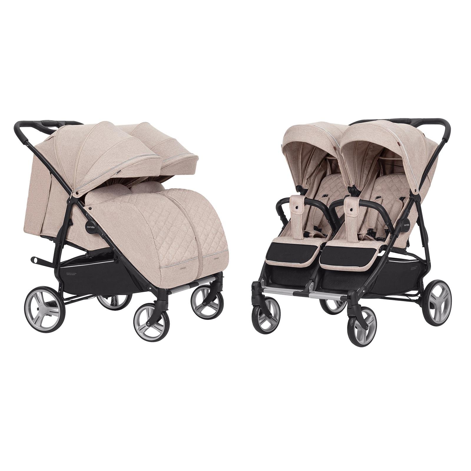 Коляска детская Carrello Connect для двойни с люлькой Cotton Beige (CRL-5502/1) - фото 2