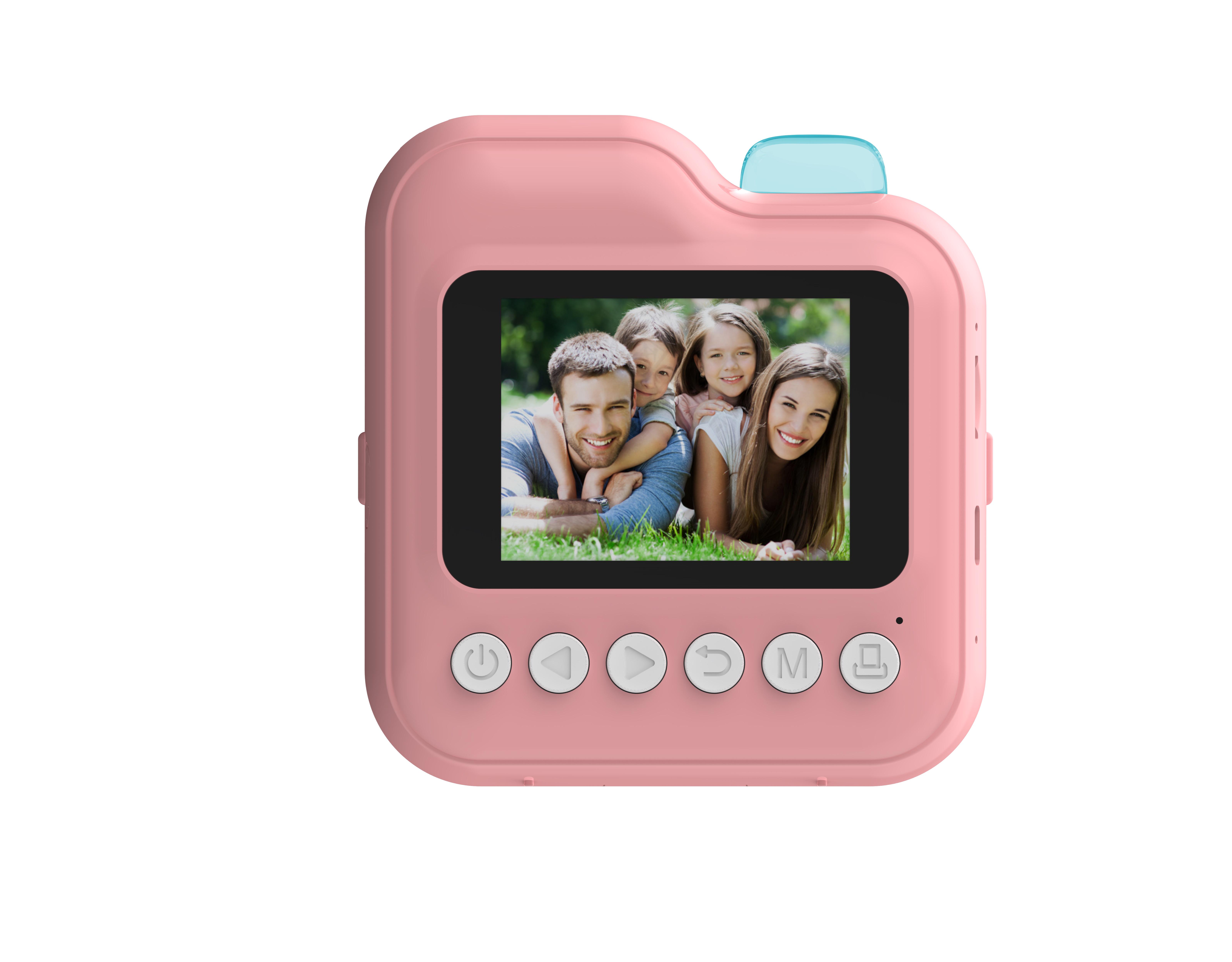 Фотоаппарат цифровой детский Fun Print FullHD для снимков и записи видео с играми и MP3-плеером Розовый - фото 6