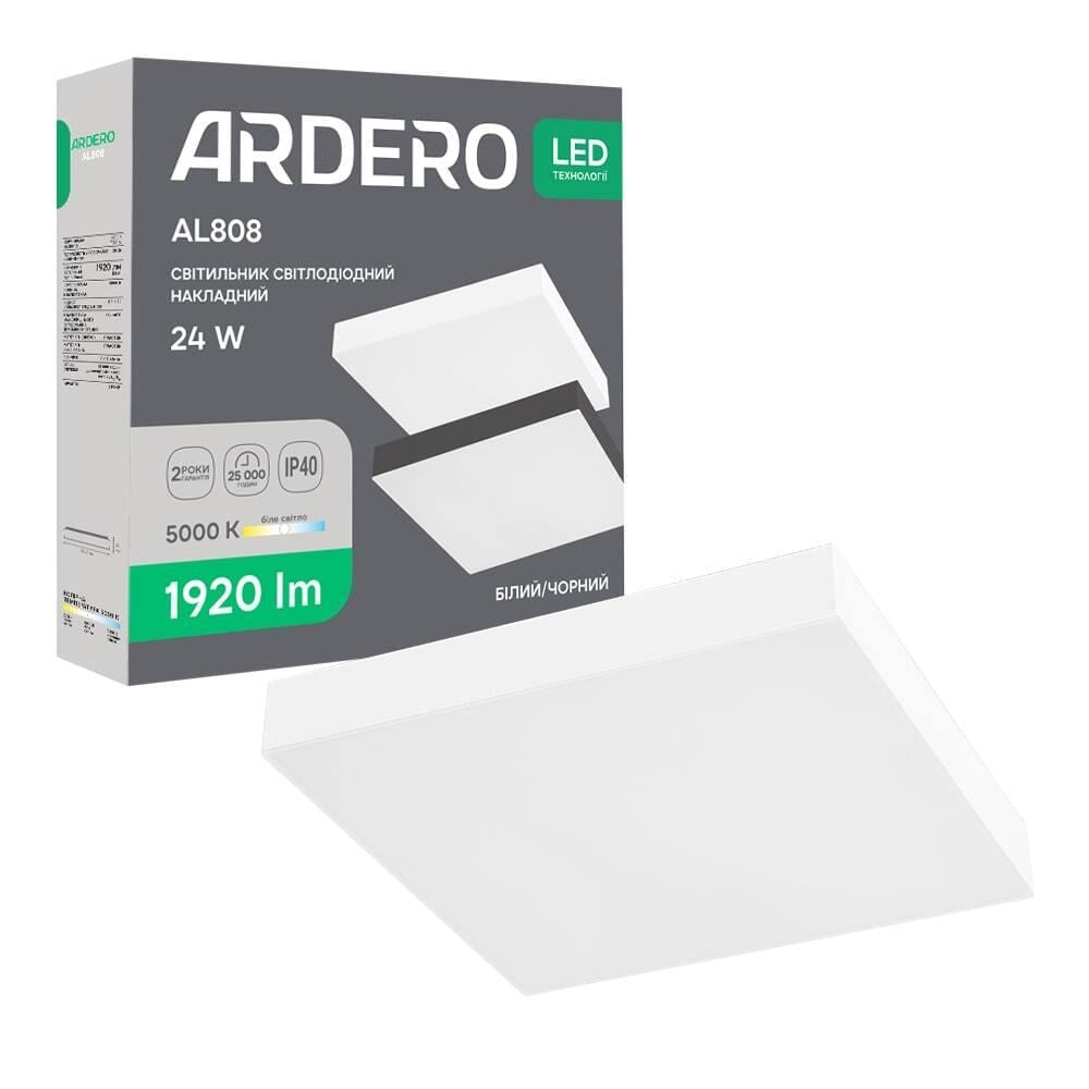 Светодиодный накладной светильник ARDERO AL808 24 Вт 5000K Белый (16385)