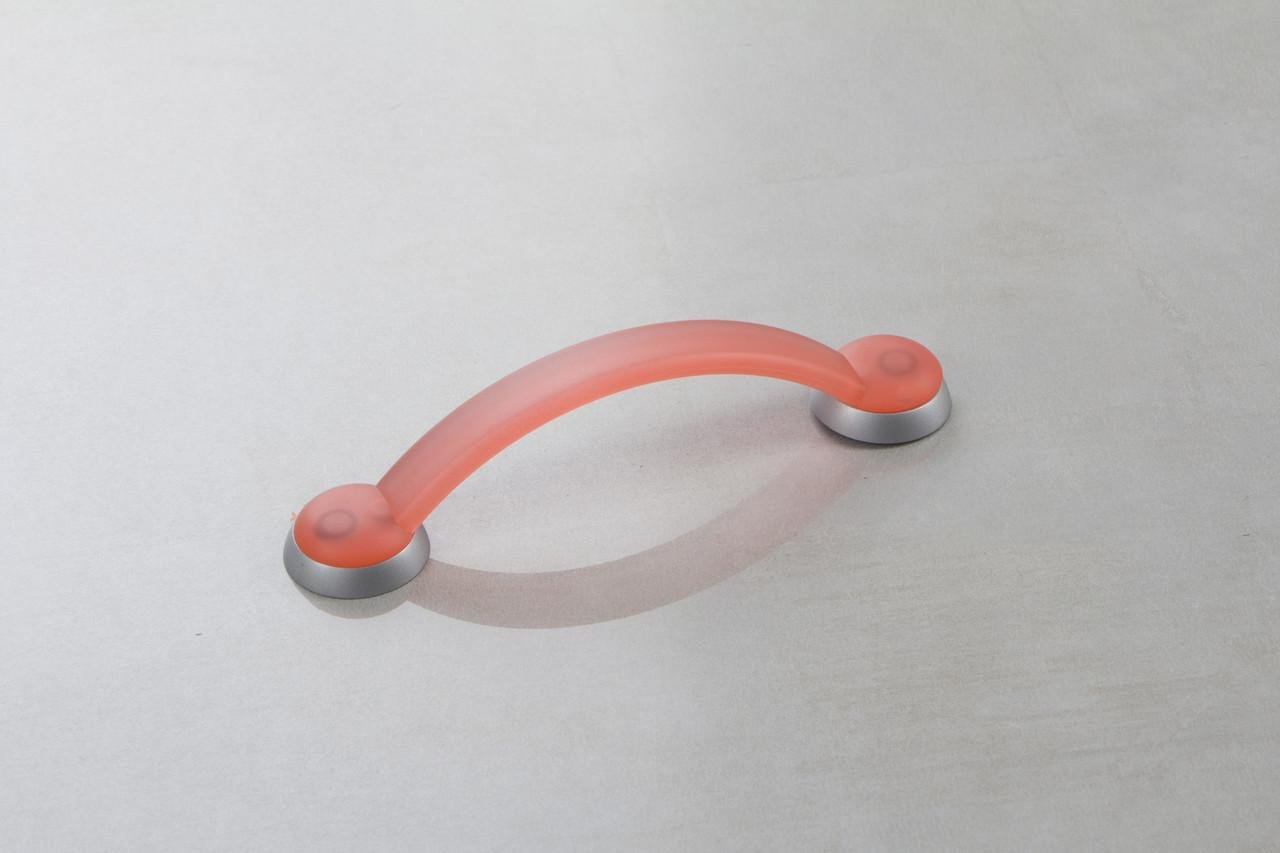 Меблева ручка Poliplast РП-18/128 Прозорий рожевий світлий (21843)