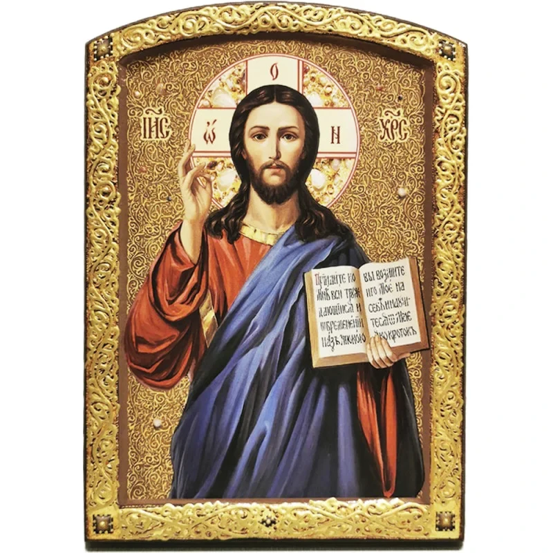 Вінчальна пара Богородиця Почаївська та Спаситель на дереві (В-04212509) - фото 3 Вінчальна пара Богородиця Почаївська та Спаситель на дереві (В-04212509) - фото 3